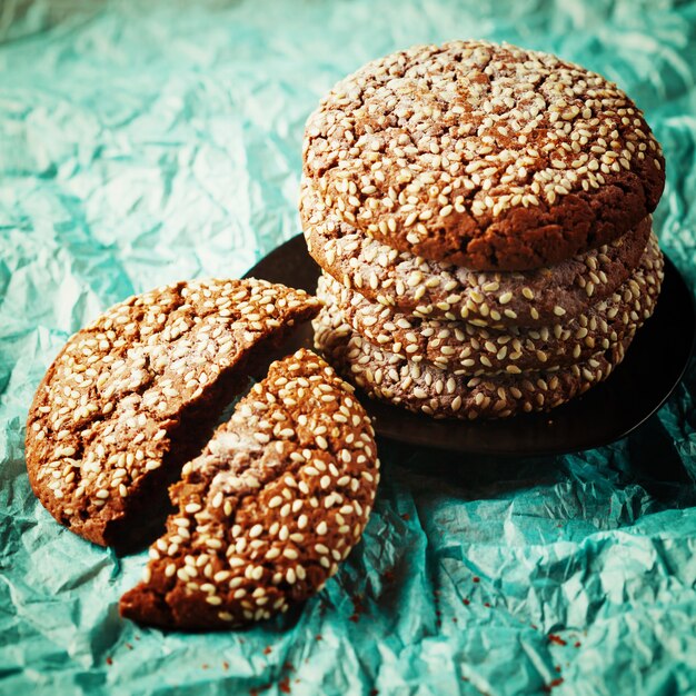 Healthy Fresh Baked Cookies with Sesame