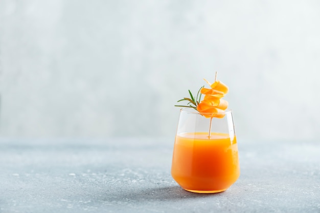 Healthy fresh juice with carrot