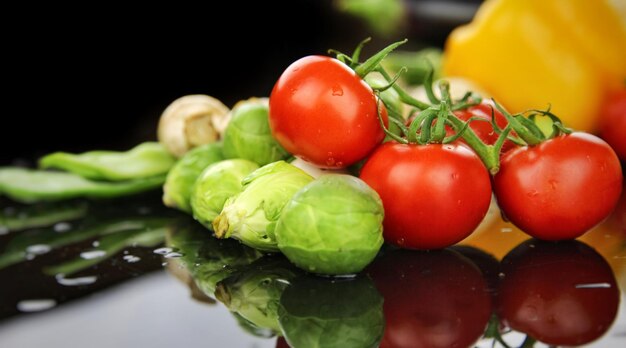 Healthy Fresh Mix of Raw Vegetable Composition Photo