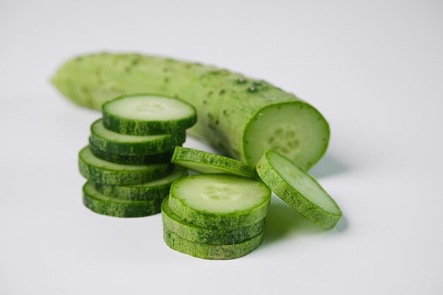 Photo healthy and fresh tasty vegetables cucumber