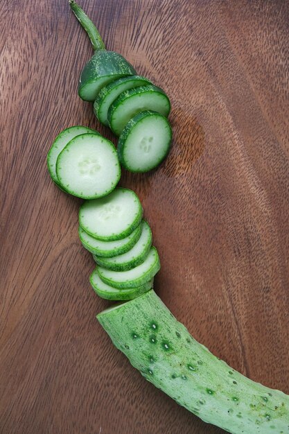 건강하고 신선한 맛있는 야채 오이