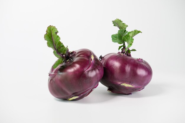 Healthy and fresh tasty vegetables kohlrabi