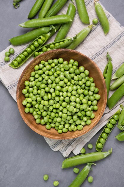 healthy and fresh tasty vegetables pea