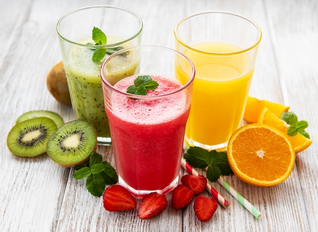 Healthy fruit smoothies