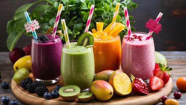 Healthy fruit smoothies