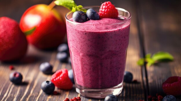 Healthy fruit and vegetable smoothies