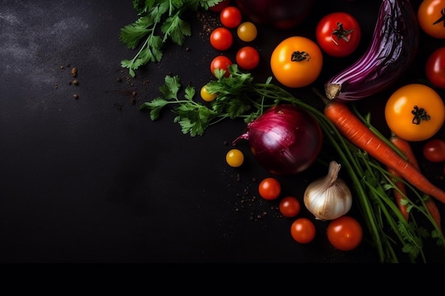 野菜の AI ジェネレーティブを使用した健康的な果物