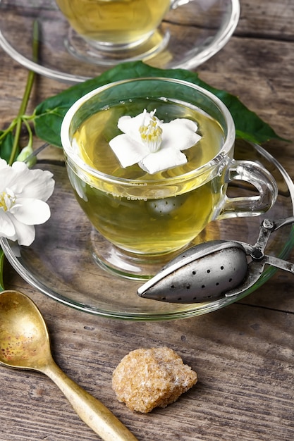 Healthy green tea with Jasmine