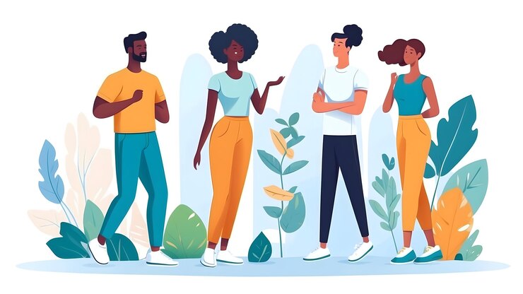 Photo healthy habits a diverse group of people engaging in activities that promote physical and mental wel