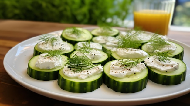 Healthy homemade english cucumber sandwiches