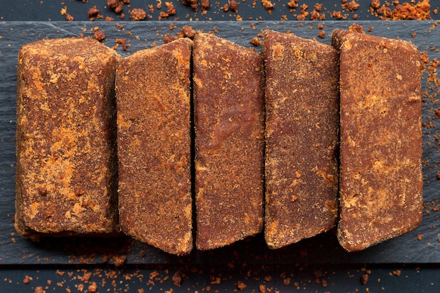 Healthy jaggery still life composition