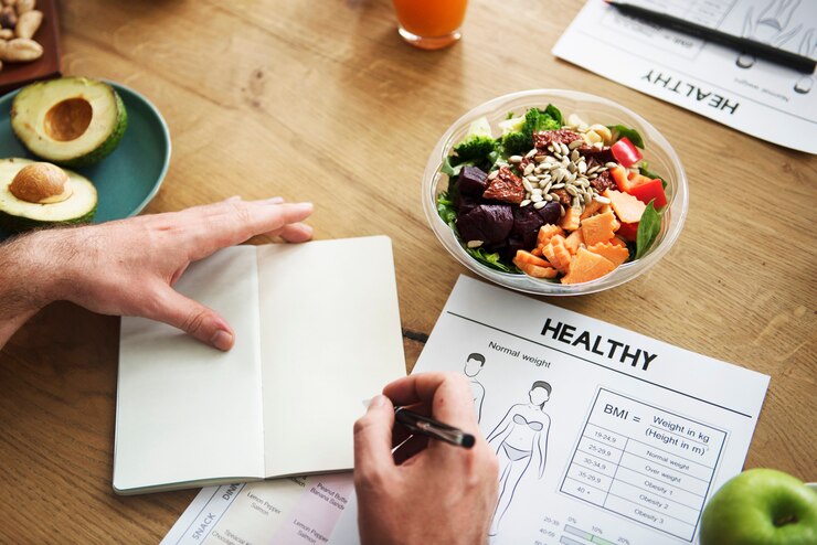 Photo healthy lifestyle diet nutrition concept