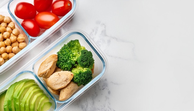 Photo healthy meal prep containers photography