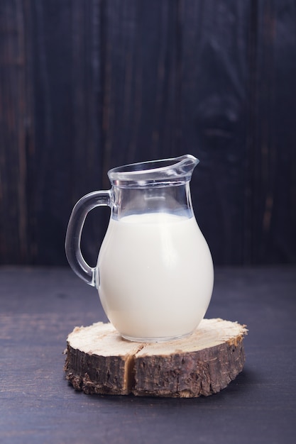 Healthy milk in jug