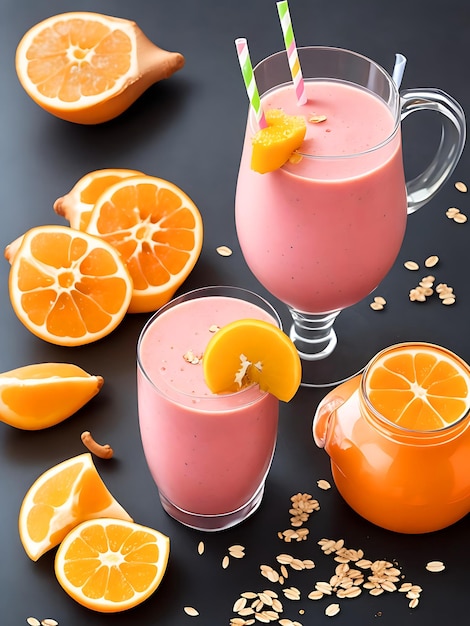здоровый смешанный фруктовый сок свежие фрукты здоровый сочный витаминный напиток диета или веганская еда идея