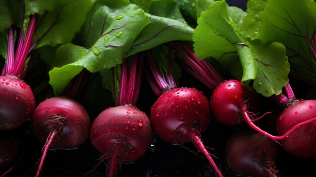 Photo healthy natural and beetroot background in studio for farming organic produce and lifestyle fresh