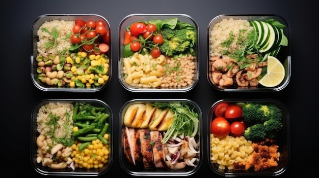Фото Здоровое питание в обеденных ящиках