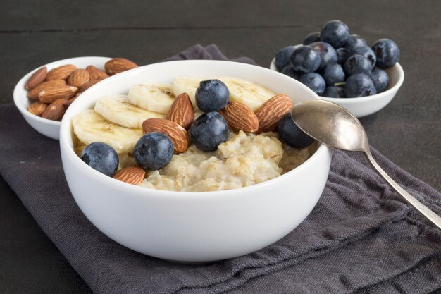 Healthy oatmeal porridge for Breakfast.