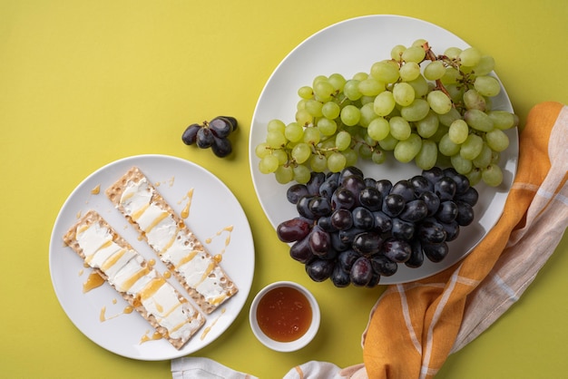 Photo healthy picnic meal arrangement