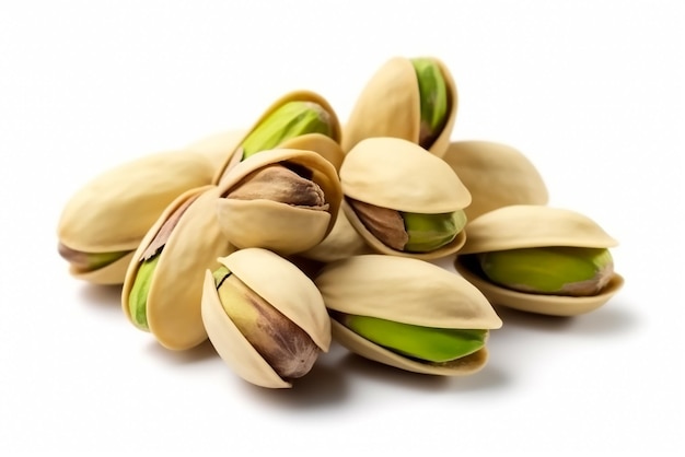 Healthy pistachio isolated on white background