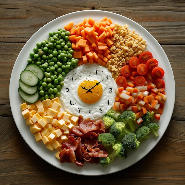 Photo healthy plate of food