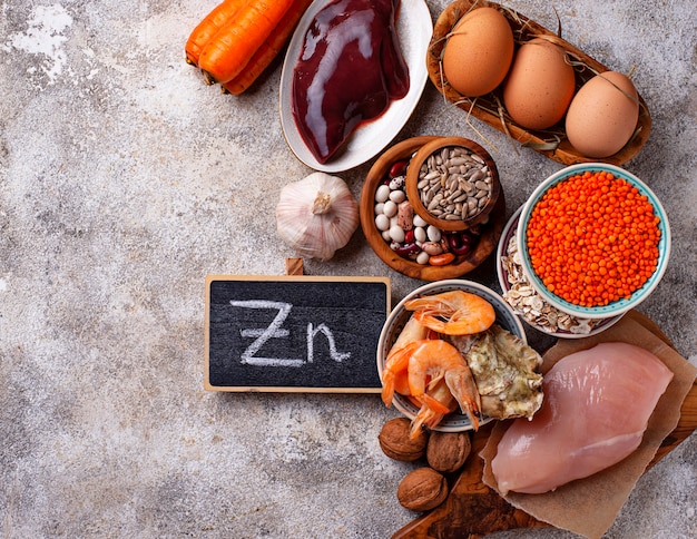 Healthy product sources of zinc. 