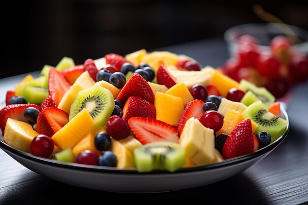 Photo a healthy and refreshing mix of fresh fruits