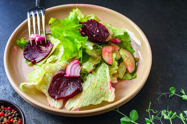 healthy salad beetroot slices