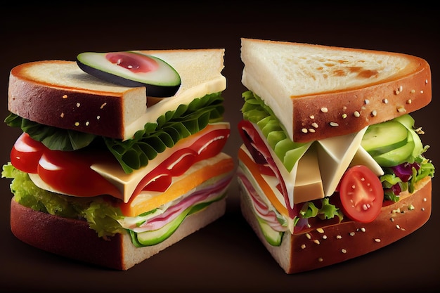 Healthy sandwiches Generative Ai