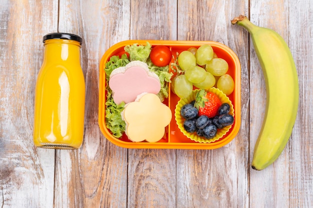 Healthy school lunch box