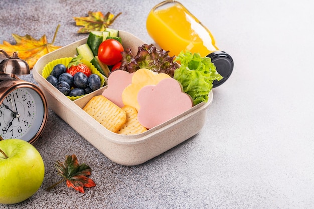 Healthy school lunch box