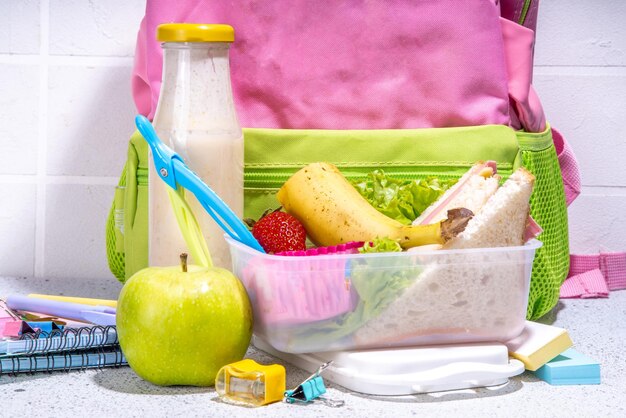 Healthy school lunch box