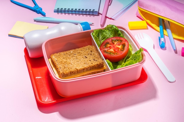 Healthy school meal concept