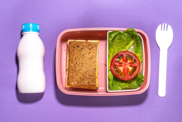 Healthy school meal concept