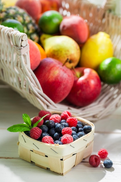 Healthy smoothie with fruits