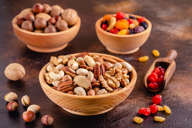 Healthy Snack of Nuts and Dried Fruit