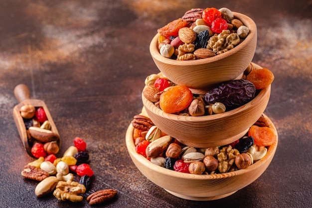 Healthy Snack of Nuts and Dried Fruit