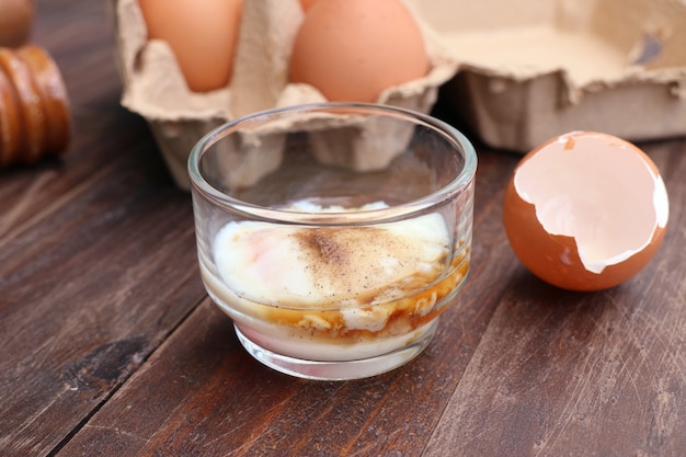 Healthy soft-boiled eggs