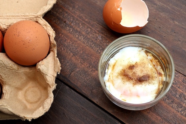 Healthy soft-boiled eggs