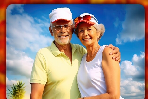 Foto lo stile di vita sano dello sport yoga per i pensionati felici