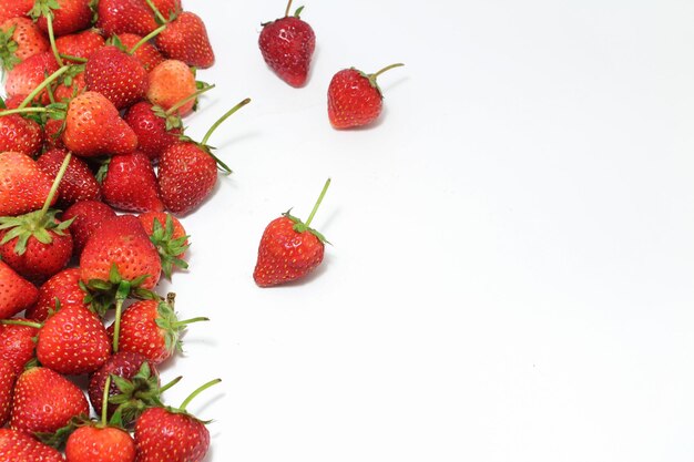 Healthy strawberry isolated on white background