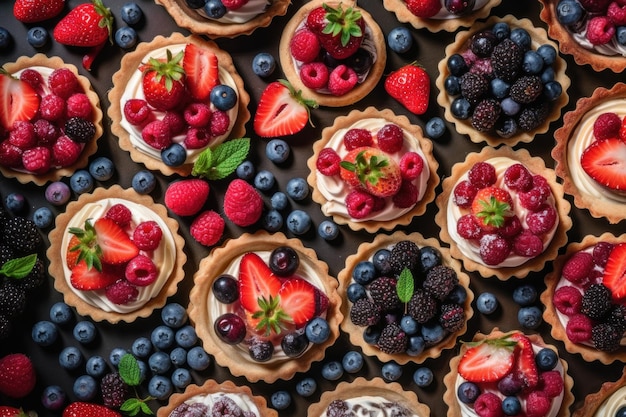 Healthy summer pastry dessert Created with generative AI technology