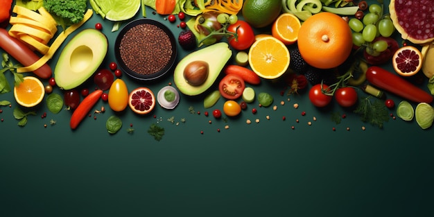 Healthy and unhealthy food background