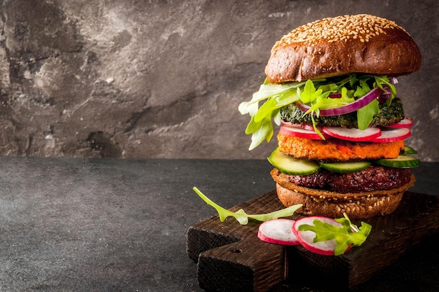 Healthy vegan burgers