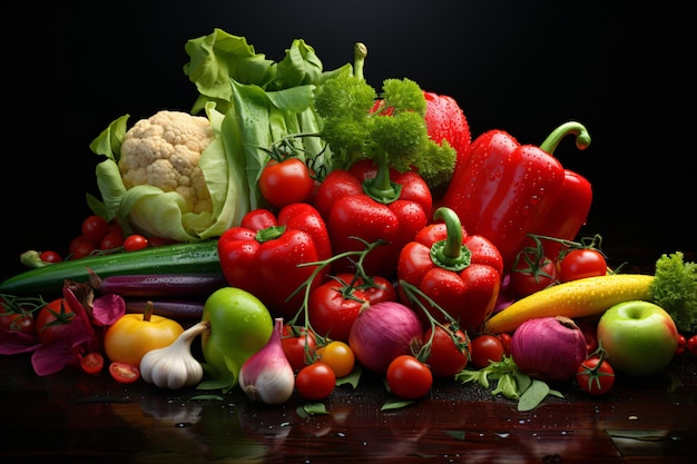 写真 健康的な野菜の写真撮影 健康的なライフスタイルの栄養と食事の促進