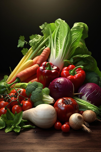 健康的な野菜の写真撮影 健康的なライフスタイルの栄養と食事の促進