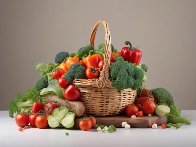 Healthy Vegetables on a basket