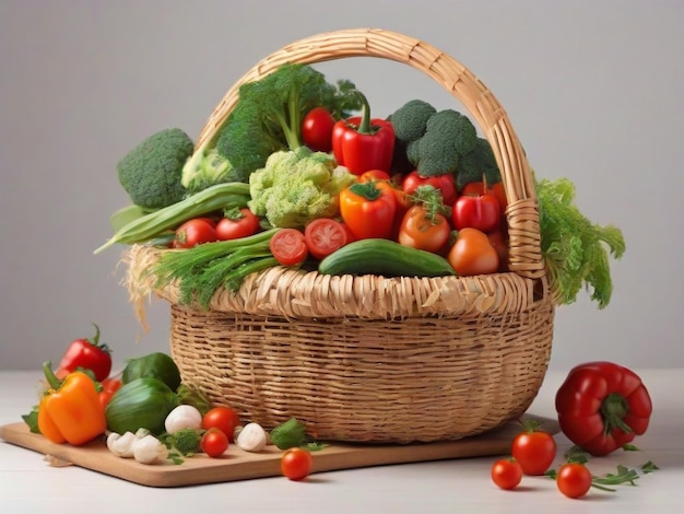 Healthy Vegetables on a basket