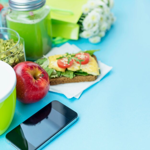 Foto colazione vegetariana sana