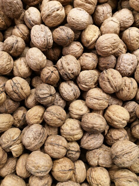 Healthy walnuts at the market